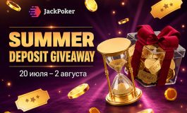 В JackPoker стартовала акция Summer Deposit Giveaway с призовым фондом $100,000